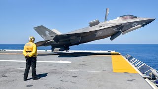 US F35 Showing Its Insane Capability During Vertical TakeOff [upl. by Esilahs892]