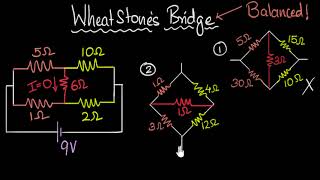 Wheatstone bridge amp its logic  Electric current  Physics  Khan Academy [upl. by Neirol]