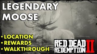 Red Dead Redemption 2  Legendary Moose Location Rewards Walkthrough [upl. by Burrow678]