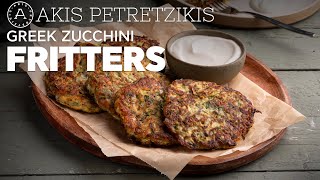 Greek Zucchini Fritters Kolokithokeftedes  Akis Petretzikis [upl. by Elockin]