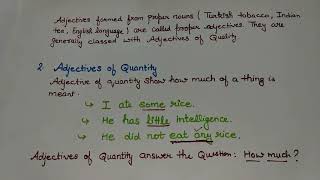 adjectives types and examples  English Grammar [upl. by Adnilreh226]