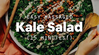 Easy Massaged Kale Salad 15 Minutes  Minimalist Baker Recipes [upl. by Anawait]