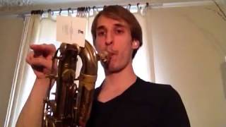 Baritone Saxophone Altissimo G Trick [upl. by Lesiram102]