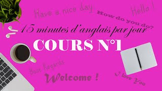 Cours danglais débutant numéro 1 [upl. by Ellak341]