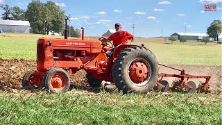 ALLISCHALMERS D17 Tractor Plowing [upl. by Shirberg]