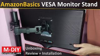 AmazonBasics Monitor Stand Unboxing Review  Installation [upl. by Orgel848]