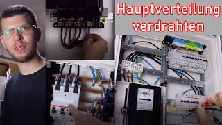 Hauptverteilung verdrahten Sicherungskasten ElektroM [upl. by Arihas]