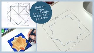 How to draw a simple Islamic geometric pattern [upl. by Elleuqar]