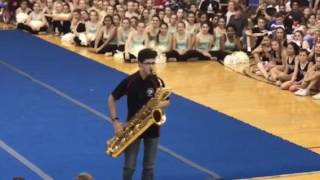 Aidan Brown  Flight Of The Bumblebee 78th grade assembly  Bari Sax [upl. by Dugan761]