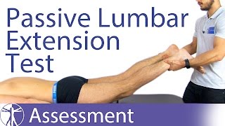 Passive Lumbar Extension Test PLET  Lumbar Instability [upl. by Appleton500]