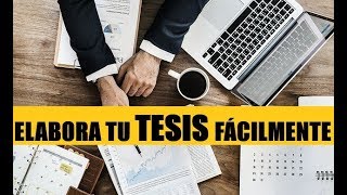 CÓMO HACER UNA TESIS FÁCILMENTE  ESTRUCTURA [upl. by Ardnaxela]