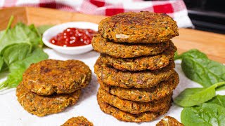 Baked Vegetable Patties Recipe Vegan amp Grainfree  How to make Vegetable Patty  Zucchini Patties [upl. by Neenwahs]