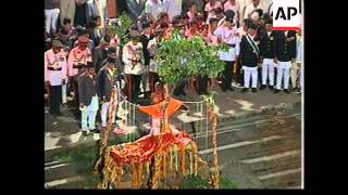 Cremation ceremony for slain Nepalese royal family with sound [upl. by Alliber814]