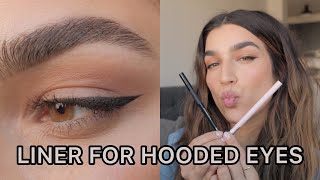 Winged Eyeliner For Hooded Eyes I 5 Easy Steps [upl. by Kind]