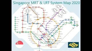 Singapore MRT amp LRT System Map 2020 [upl. by Kiki375]