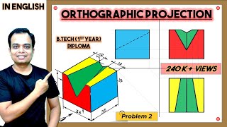 Orthographic ProjectionProblem 2 [upl. by Ytak]