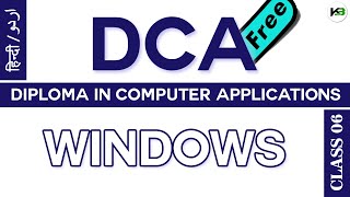 DCA  Full Computer Course  Class 06  Windows Setting  KB Tech India With Certificate [upl. by Annairdua]