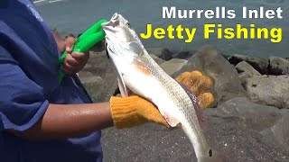 MURRELLS INLET JETTY FISHING Near Myrtle Beach South Carolina [upl. by Eatton190]