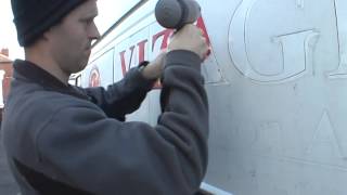 How to remove vinyl lettering from a van [upl. by Wiltsey]