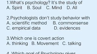 Freshman psychology chapter 1 questions [upl. by Olson]