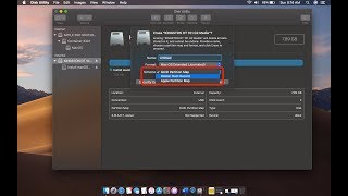 How to get missing Partition Scheme option in Disk Utility macOs High Sierra and Mojave [upl. by Lleinnad]