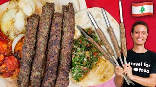 Lebanese Street Food 🇱🇧 Kofta Kebab Recipe  Street Food At Home Ep 4 [upl. by Aneert]