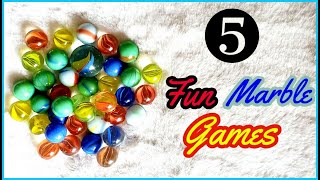 5 Fun Marble Games  How to Play Marbles [upl. by Yllier]