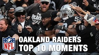 Top 10 Moments in Oakland Raiders History  NFL [upl. by Zulch]