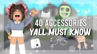 40 Cute Aesthetic accessories WITH CODES  bloxburg [upl. by Roeser]