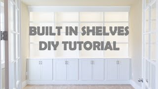 DIY Built In Shelves Tutorial  Base  Cabinets  Part I [upl. by Ailekahs725]