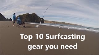 NZ Basic Fishing  Tutorial  10 Surfcasting gears you need [upl. by Ophelia258]