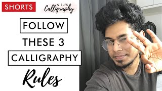 3 Main Calligraphy Rules for Beginners  Youtube shorts [upl. by Lawson91]