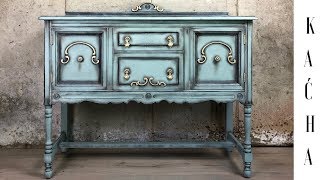 DIY Furniture Buffet Makeover  Annie Sloan Chalk Paint [upl. by Lamar560]