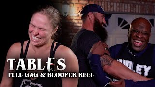 Ronda Rousey And Crew Bust Up On The TABLES Gag Reel [upl. by Bryner]