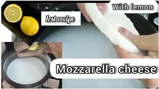 Mozzarella Cheese from lemon juice  only 2 ingredients Without Renet [upl. by Hercules822]