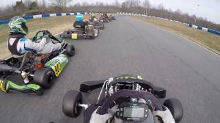 2017 GoPro Motorplex Karting Challange Round 1 Briggs LO206 Senior PreFinal [upl. by Ylluz]