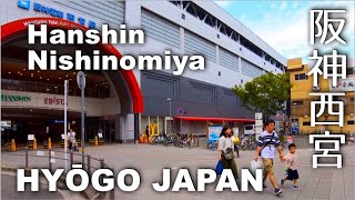 Hyogo Hanshin Nishinomiya Station Neighbourhood 4K POV [upl. by Nnylyaj]