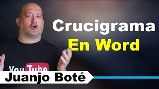 Cómo hacer un Crucigrama en Word [upl. by Eatnhoj]