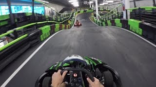 Racing Electric Go Karts At 35 MPH  Andretti Indoor Kart amp Games Orlando [upl. by Beaumont331]