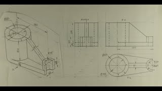 Orthographic Projection  Engineering drawing  Technical drawing [upl. by Annayt]