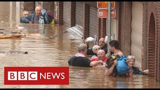 Catastrophic flooding across western Europe as politicians blame climate change  BBC News [upl. by Dominique424]