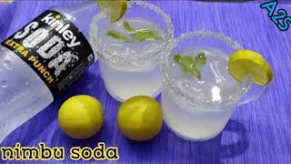 Nimbu Soda  LEMON SODA  Restaurant Style Lemonade Recipe  Lemon Soda Recipe  A2S 79 [upl. by Adal]