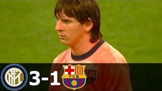 Inter Milan vs FC Barcelona 31 Highlights UCL 20092010 HD 720p [upl. by Ellenaej67]