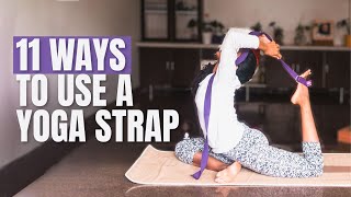 How to Use a Yoga Strap 11 Easy Tips [upl. by Ayouqat426]