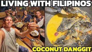 LIVING WITH FILIPINOS  Coconut Danggit Dinner At Philippines Beach Home Cateel [upl. by Gabie]