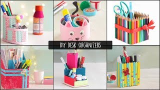 6 Easy DIY Desk Organizers  Cardboard Organizers [upl. by Elbart]