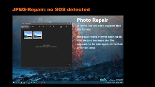 JPEG Repair no SOS detected SOS is the start of scan marker FF DA [upl. by Rooke93]