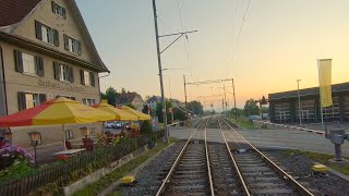 ★ 🇨🇭 Wil  Weinfelden  Romanshorn cab ride Mittelthurgaubahn Switzerland 082019 [upl. by Aelat]