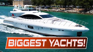 25 BIGGEST amp MOST EXPENSIVE Yachts at Haulover Inlet [upl. by Etnom]