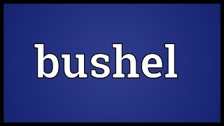 Bushel Meaning [upl. by Thaddaus]